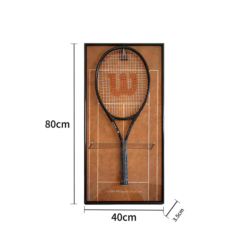 Cargue la imagen en el visor de la galería, Roland Garros & French Open Inspired Tennis Racket Display Frame – Wall Mount Holder - Polar Tech Australia