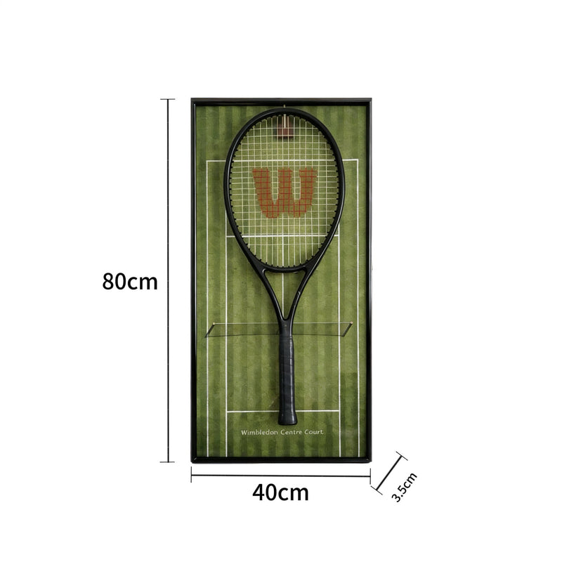 Cargue la imagen en el visor de la galería, Wimbledon Tennis Tournament Racket Display Frame – Premium Wall Mount Holder & Decor - Polar Tech Australia