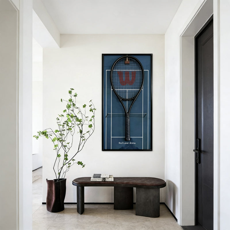 Cargue la imagen en el visor de la galería, Australian Open-Inspired Tennis Racket Display Frame – Collect & Showcase Your Racket - Polar Tech Australia