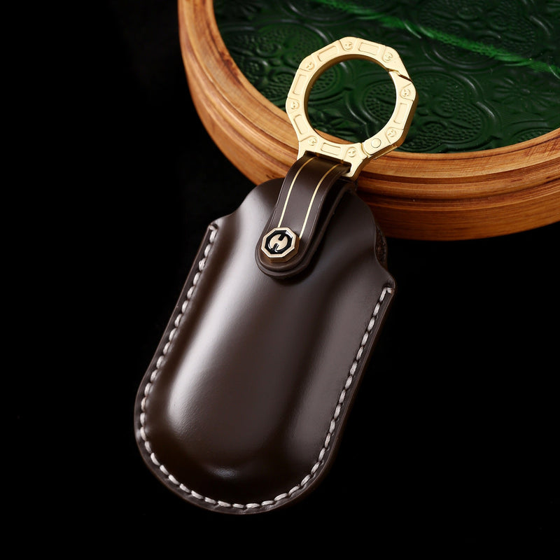 Cargue la imagen en el visor de la galería, Mercedes Benz Genuine Leather Protection Car Key Fob Case Cover For Benz A, C, E, S-Class, GLC, GLE, GLS, GLS, EQC, EQS - Polar Tech Australia