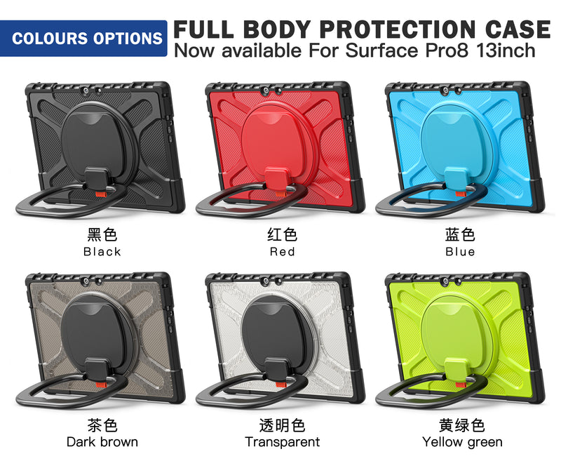 Chargez l'image dans la visionneuse de la galerie, Microsoft Surface Pro 8 (1983) - 360 Degree Rotate Shockproof Heavy Duty Tough Stand Case Cover With Pen Holder - Polar Tech Australia