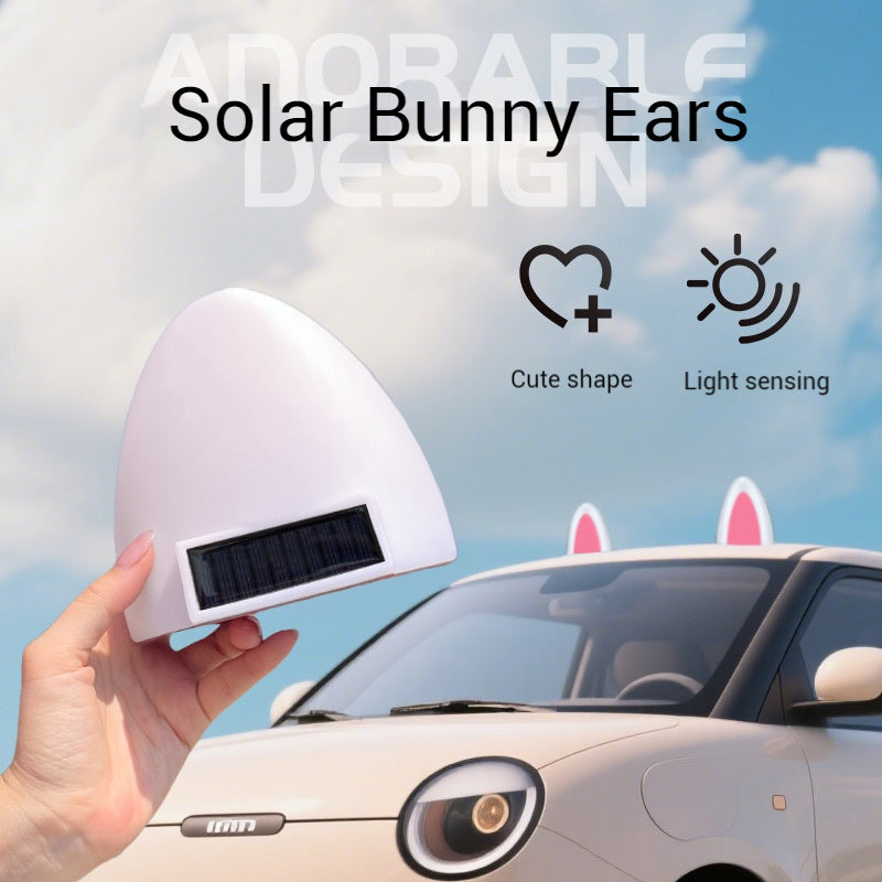 Cargue la imagen en el visor de la galería, Cute Cartoon Cat Ear Solar-Powered Decorative Light Safety Lights For Car Exterior & Car Roof (1 Pair) - i-Station Mobile Phone & Electronic Device Repair and Accessories