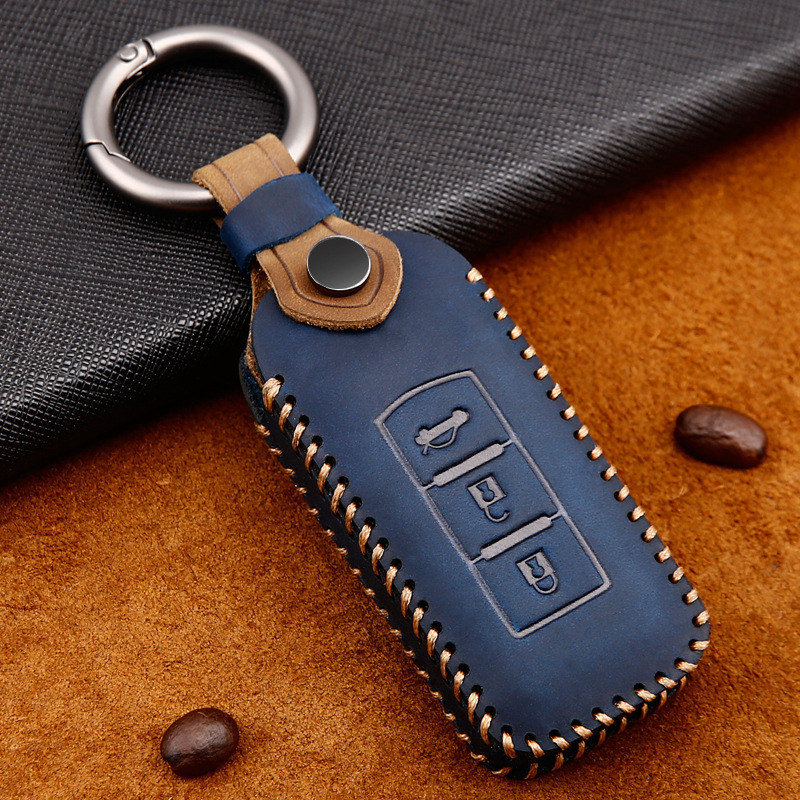 Cargue la imagen en el visor de la galería, Mitsubishi Genuine Leather Full Protection Smart Key Fob Case Cover For Outlander, ASX, Pajero Sport, Eclipse Cross - Polar Tech Australia