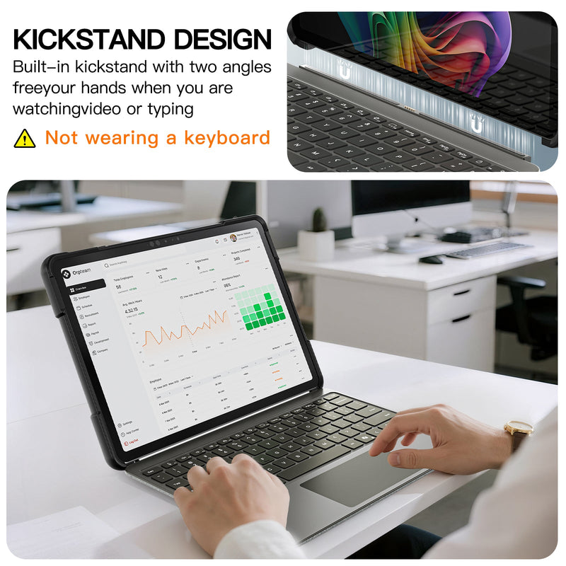 Chargez l'image dans la visionneuse de la galerie, Microsoft Surface Pro 12 (2025) - Heavy Duty 360 Degree Rotate Stand Hand Strap Case With Shoulder Strap - Polar Tech Australia