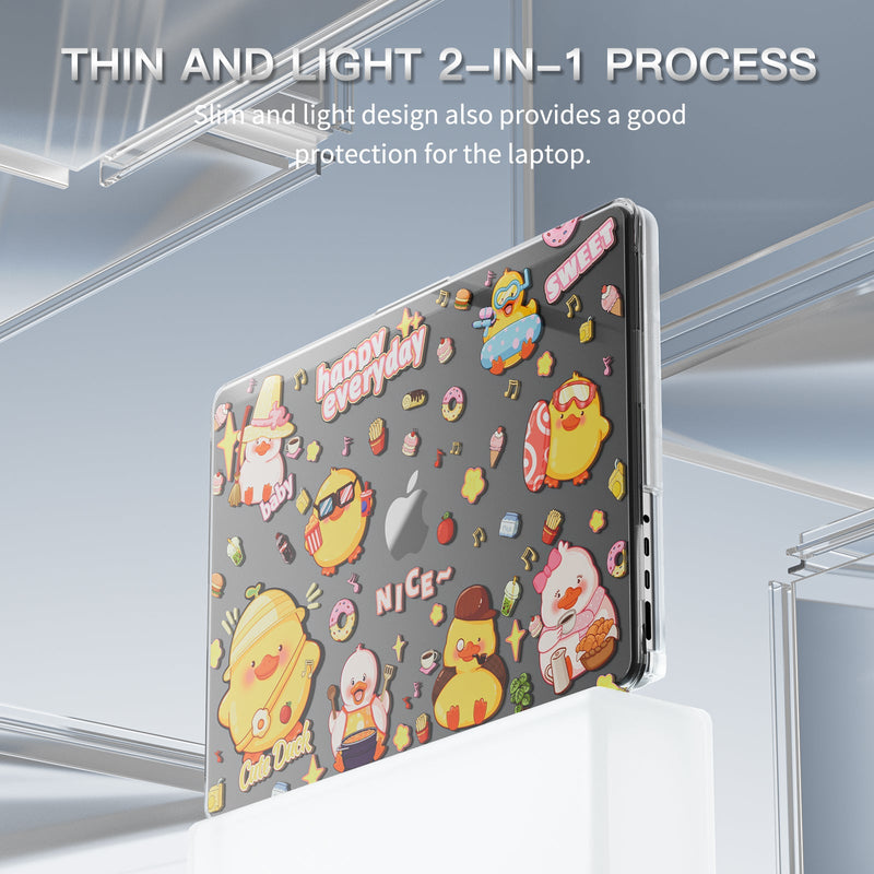 Chargez l'image dans la visionneuse de la galerie, MacBook Air 13.6" 2025 (A3240) M4 - Cute Cartoon Transparent Shockproof & Slim Case - Polar Tech Australia