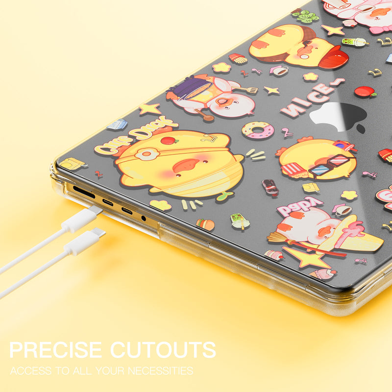 Chargez l'image dans la visionneuse de la galerie, Apple MacBook Pro 14.2" (A2442 & A2779 & A2918 & A2992) - Cute Cartoon Transparent Shockproof & Slim Case - Polar Tech Australia