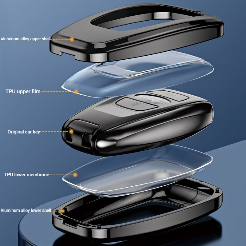 Cargue la imagen en el visor de la galería, Subaru Alloy + TPU Film Protection Car Key Fob Case Cover For Outback, Forester, Impreza, WRX, XV, Crosstrek, Legacy - Polar Tech Australia