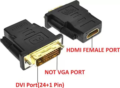 HDMI Female to DVI 24+1 Pins PLUG ADAPTOR Adapter CONVERTER - Polar Tech Australia