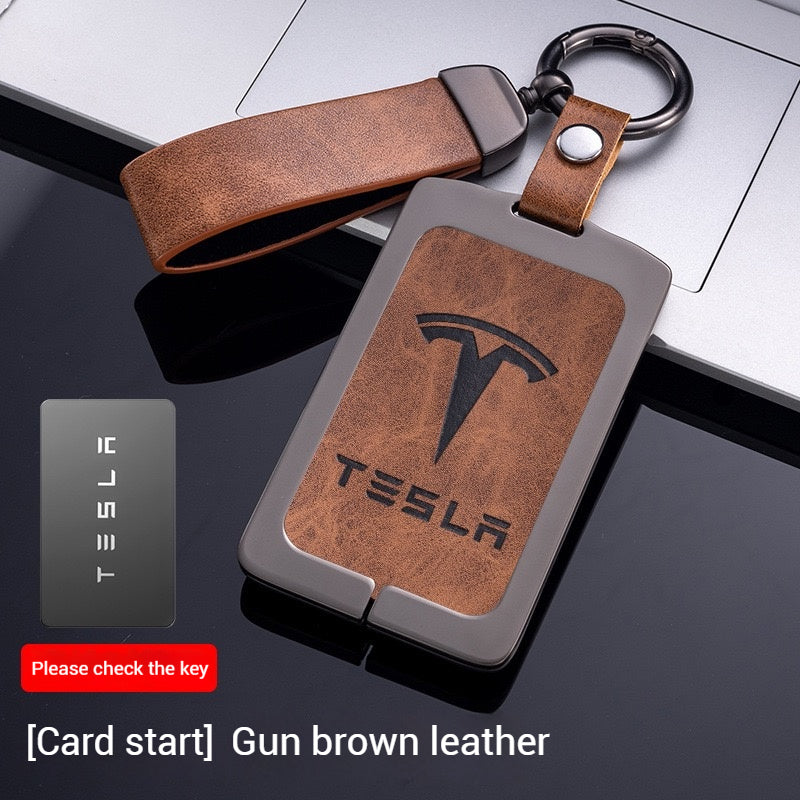 Load image into Gallery viewer, Tesla Metal + PU Leather Smart Key Card Case for Model 3, S, Y, X - Polar Tech Australia