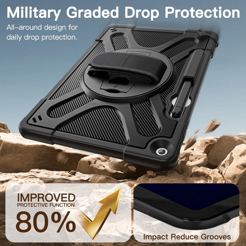 Chargez l'image dans la visionneuse de la galerie, Microsoft Surface Pro 12 (2025) - Heavy Duty 360 Degree Rotate Stand Hand Strap Case With Shoulder Strap - Polar Tech Australia