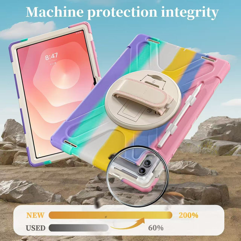 Load image into Gallery viewer, Samsung Galaxy Tab S11 Ultra (2025) 14.6" - Heavy Duty 360 Degree Rotate Stand Hand Strap Case With Shoulder Strap - i-Station Mobile Phone & Electronic Device Repair and Accessories