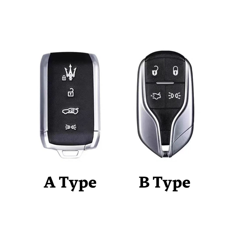 Cargue la imagen en el visor de la galería, Luxury Genuine Leather Car Key Fob Case Cover for Maserati Levante, MC20, Ghibli, Quattroporte 2014-2022 – Shockproof, Handcrafted & Gift-Ready - Polar Tech Australia