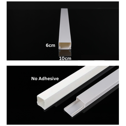 Cargue la imagen en el visor de la galería, 1M PVC Conduit Cable Management Raceway Trunking Hides Cabling Protection Cover - Polar Tech Australia