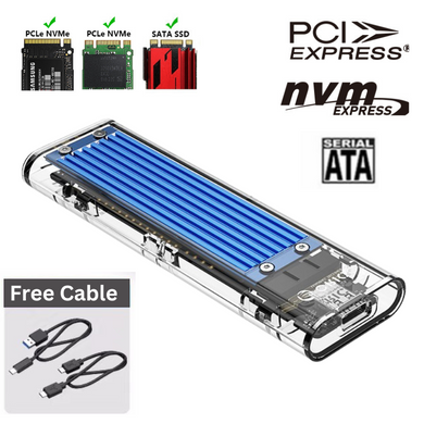 (PCIE-Based) M.2 NVMe & SATA SSD to USB & Type-C External Hard Drive Adapter Reader Data Recovery - Polar Tech Australia