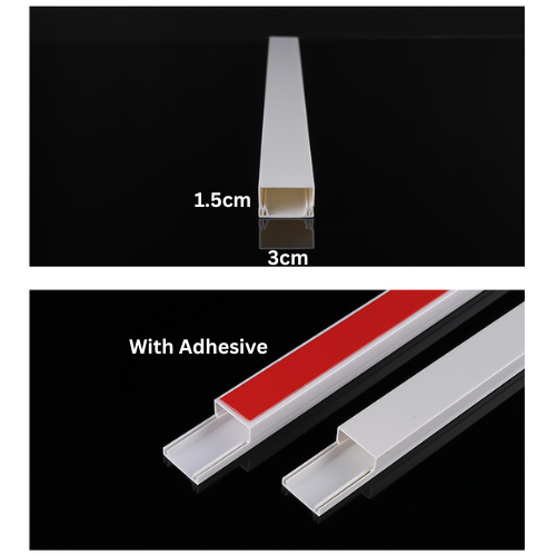 1M PVC Conduit Cable Management Raceway Trunking Hides Cabling Protection Cover - Polar Tech Australia