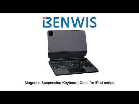Cargar y reproducir video en Gallery Viewer, Benwis Apple iPad Pro 12,9" Funda con teclado mágico con suspensión magnética