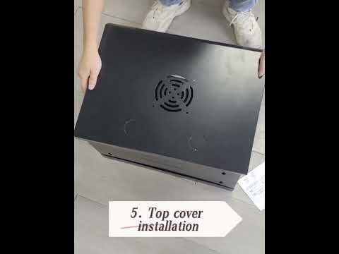 Load and play video in Gallery viewer, 4U 6U 9U 12U Heavy Duty Network Server CCTV PoE Switch Wall Mount Cabinet Rack Lockable Enclosure