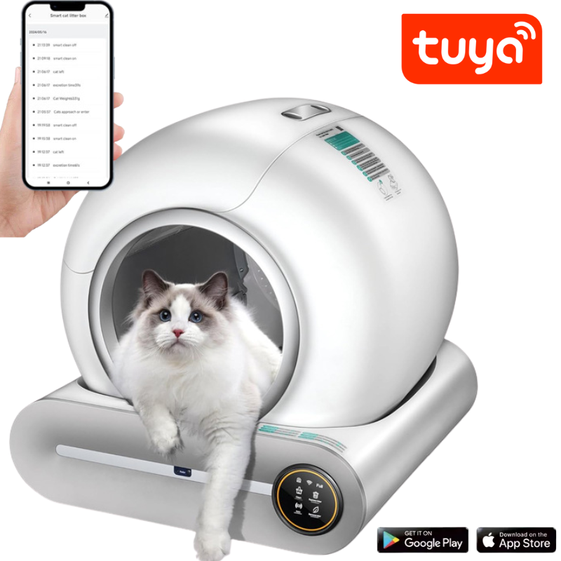 TUYA Smart] Smart Automatic Cat Toilet 65L Large Capacity Self-Cleaning  Litter Box APP Control