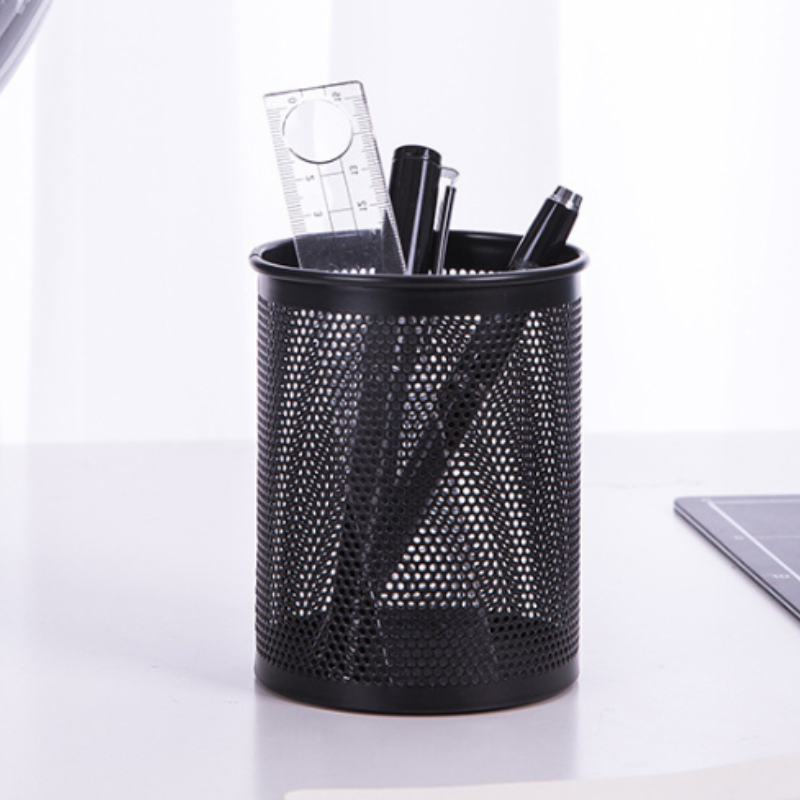 Cargue la imagen en el visor de la galería, Deli 9172 - Desktop Storage Organizer Pencil Cup Mesh Pen Holder Black - Polar Tech Australia