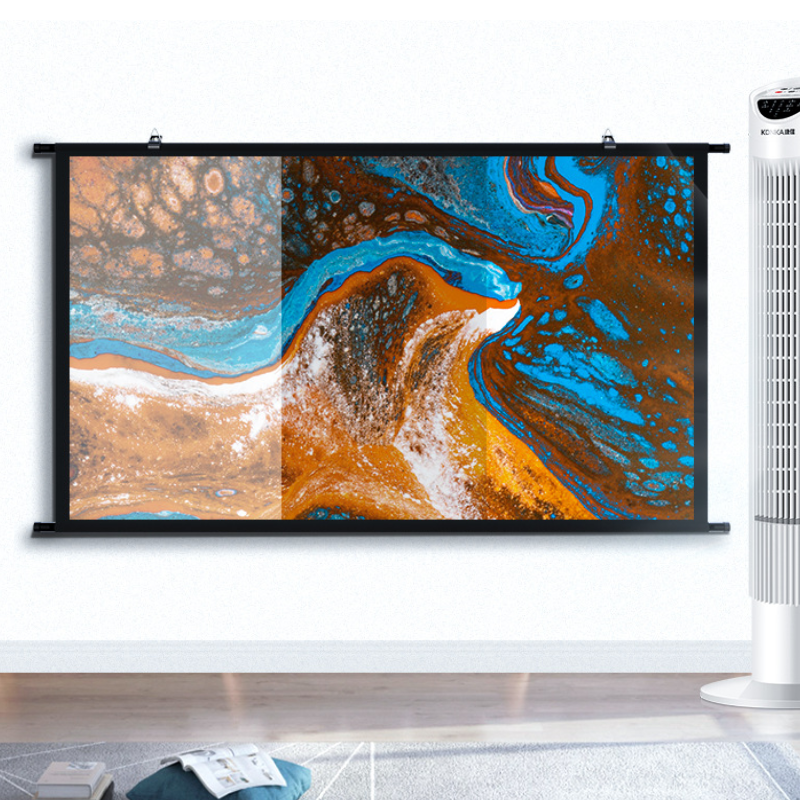 Cargue la imagen en el visor de la galería, Portable Foldable Projector Hanging Wall Screen 16:9 Support 4K FHD 3D For Indoor Office Presentation Home Theater - Polar Tech Australia