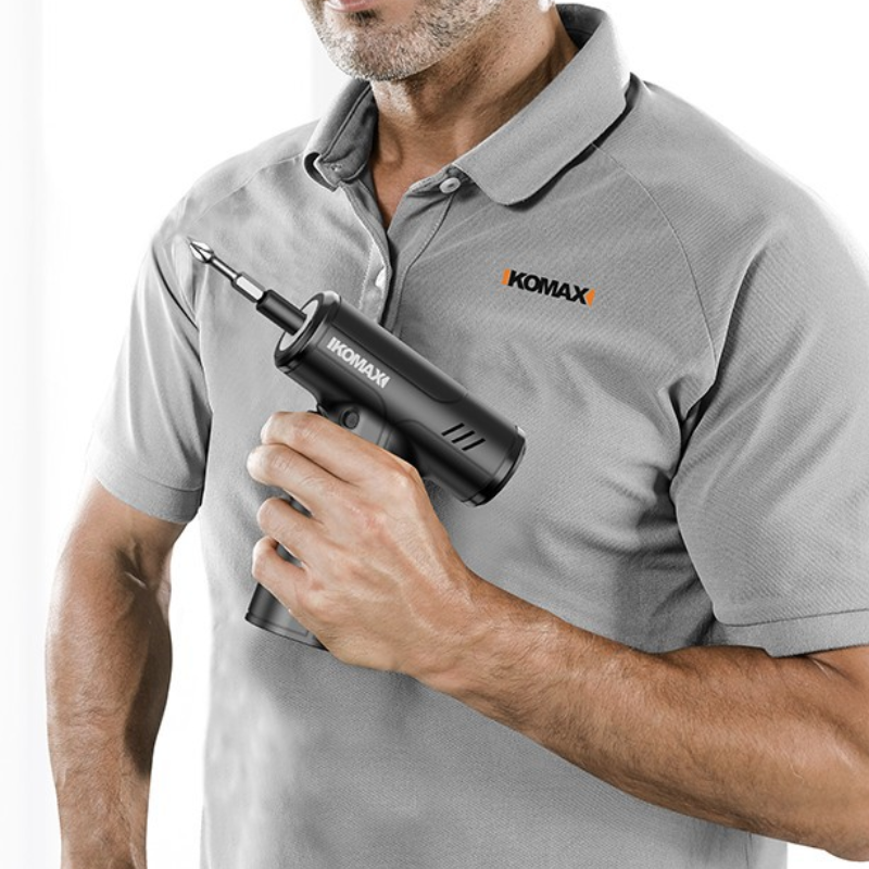 Load image into Gallery viewer, Komax Black Portable USB Rechargeable 4 Speed Cordless Electric Screwdriver with LED - Polar Tech Australia