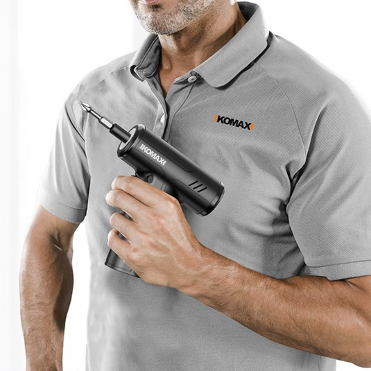 Komax Black Portable USB Rechargeable 4 Speed Cordless Electric Screwdriver with LED - Polar Tech Australia
