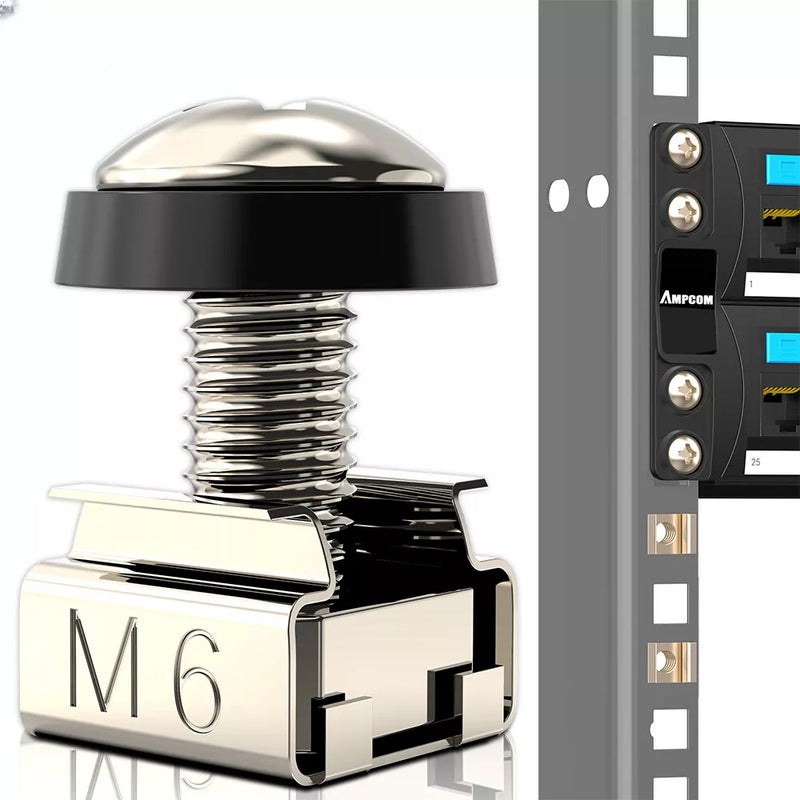 Cargue la imagen en el visor de la galería, 10 Pcs M6 Mounting Screws Cage Nuts for Network Server Rack Cabinet - Polar Tech Australia