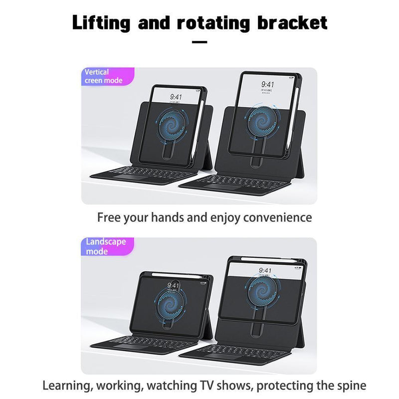 Chargez l'image dans la visionneuse de la galerie, Apple iPad Pro 11" & Air 4/5 10.9" & Air 6 11" - Magic 360 Rotation Detachable Smart Wireless Trackpad Keyboard Flip Case - Polar Tech Australia