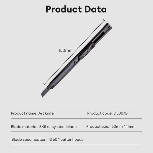 Deli DL007B - Premium Quality Metal Body Paper Cutting Tools Metal Knife Cutter - Polar Tech Australia