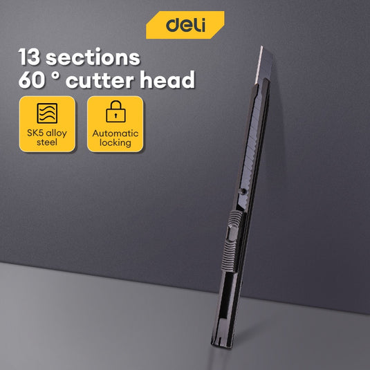 Deli DL007B - Premium Quality Metal Body Paper Cutting Tools Metal Knife Cutter - Polar Tech Australia