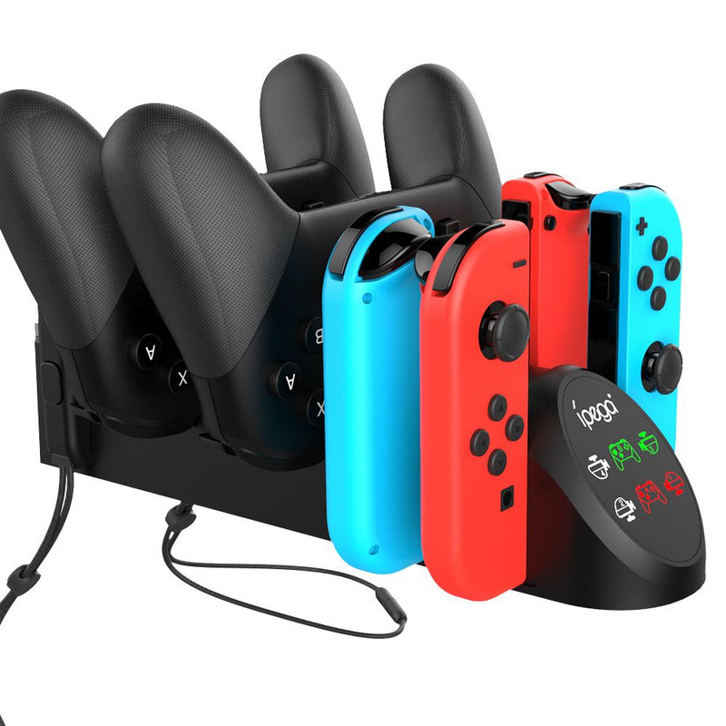 Chargez l'image dans la visionneuse de la galerie, Nintendo Switch Joy-Con/Pro 6 in 1 Game Joystick Handle Controller Charging Base - Polar Tech Australia