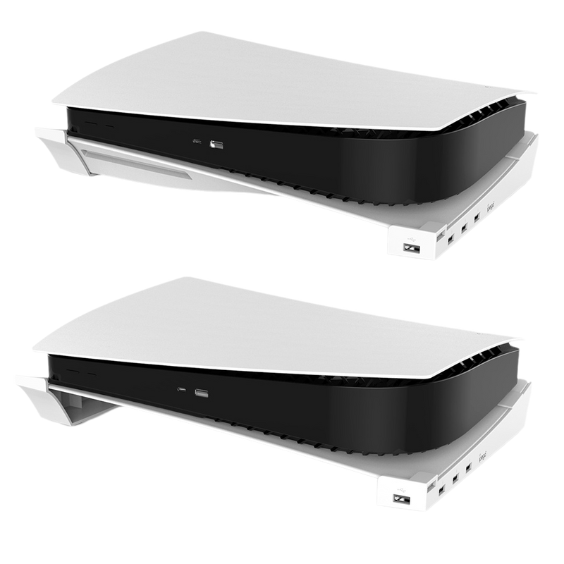 Load image into Gallery viewer, Sony PlayStation 5 PS5 - Console Wall Mount Holder Horizontal Rack Storage Bracket Stand With 4 USB Charger Ports - Polar Tech Australia