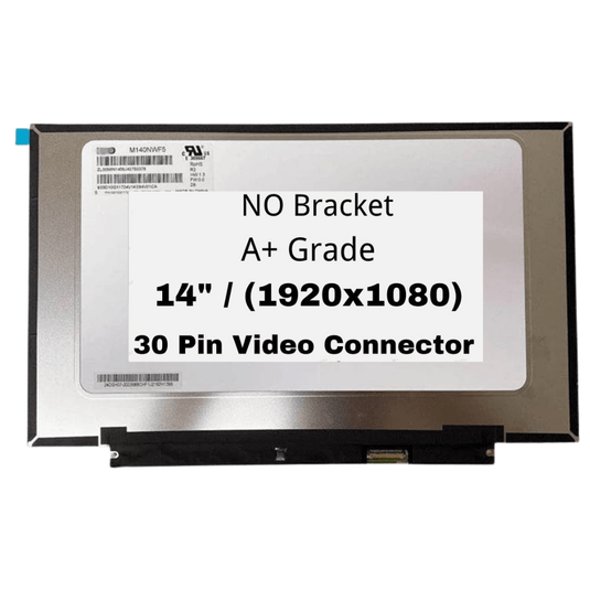 14" inch/A+ Grade/(1920x1080)/30 Pin/No Screw Bracket Laptop IPS LCD Screen Display Panel - Polar Tech Australia