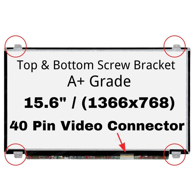Load image into Gallery viewer, 15.6" inch/Wide/A+ Grade/(1366x768)/40 Pin/Top & Bottom Screw Bracket Laptop LCD Screen Display Panel - Polar Tech Australia