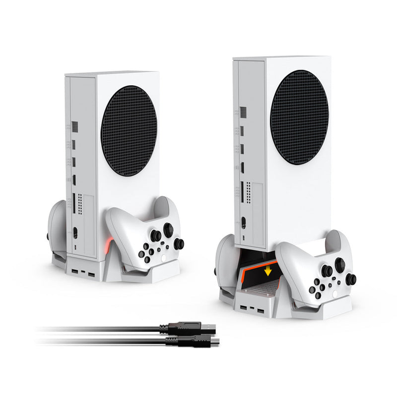 Chargez l'image dans la visionneuse de la galerie, Xbox Series S - Cooling Fan Charging  Vertical Stand Dual Controller Charging Base - Polar Tech Australia