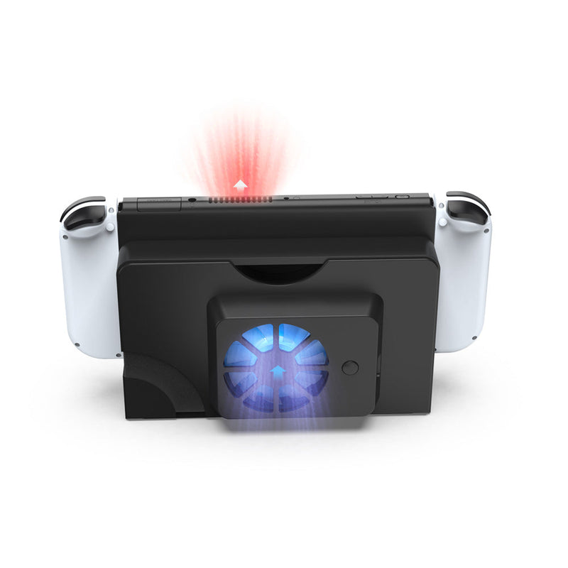 Chargez l'image dans la visionneuse de la galerie, Nintendo Switch OLED Console Fan Cooling Base with Blue Light - Polar Tech Australia