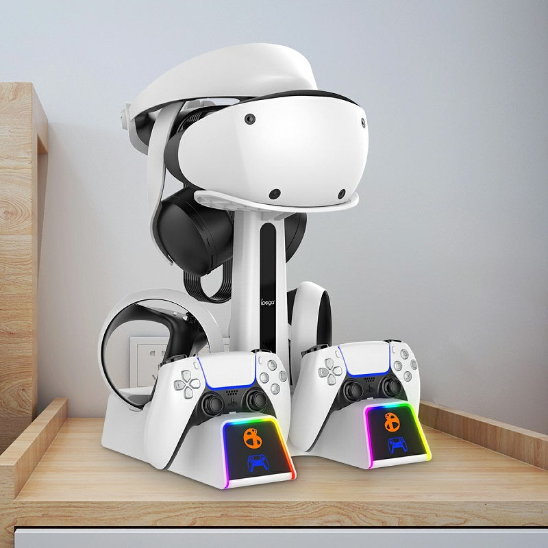 Chargez l'image dans la visionneuse de la galerie, PlayStation PS VR 2 - All in One Storage Headset Controller Storage Stand With RGB Light - Polar Tech Australia