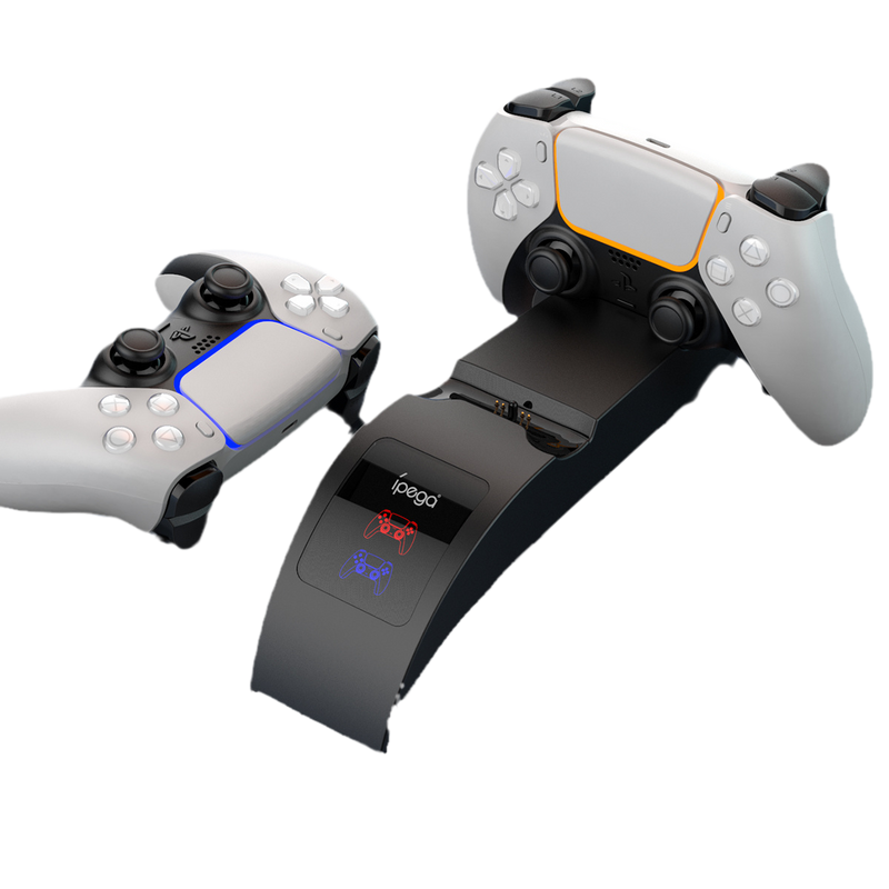 Cargue la imagen en el visor de la galería, PlayStation 5 PS5 - Dual Controller Fast Dual Controller Fast Charging Dock Stand USB Station Base with Indicator Light - Polar Tech Australia