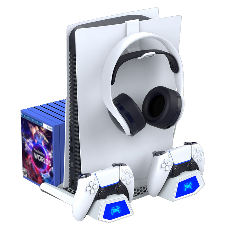 Chargez l'image dans la visionneuse de la galerie, Sony PlayStation 5 PS5 - Fast Charging Vertical Stand Dock With Built-in Cooling Fan - Polar Tech Australia