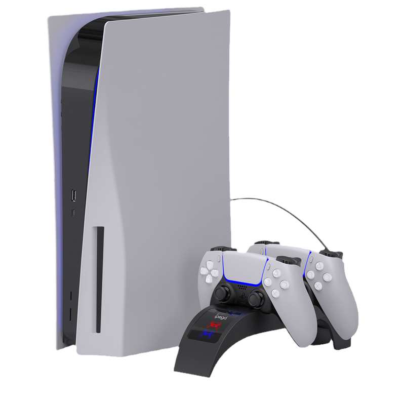 Cargue la imagen en el visor de la galería, PlayStation 5 PS5 - Dual Controller Fast Dual Controller Fast Charging Dock Stand USB Station Base with Indicator Light - Polar Tech Australia