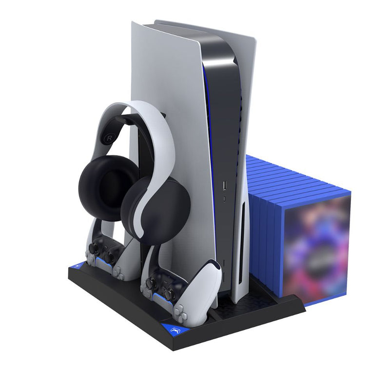 Chargez l'image dans la visionneuse de la galerie, Sony Playstation 5 / PS5 - 4 in 1 Multi function Cooling & Charging Station with Fan & Game Storage - Polar Tech Australia