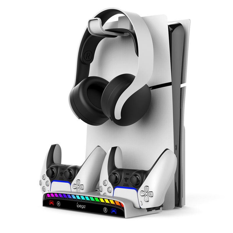 Cargue la imagen en el visor de la galería, SONY PlayStation PS5 & PS5 Slim - Multifunctional Wall Mount & Controller Charging Dock Base Holder - Polar Tech Australia