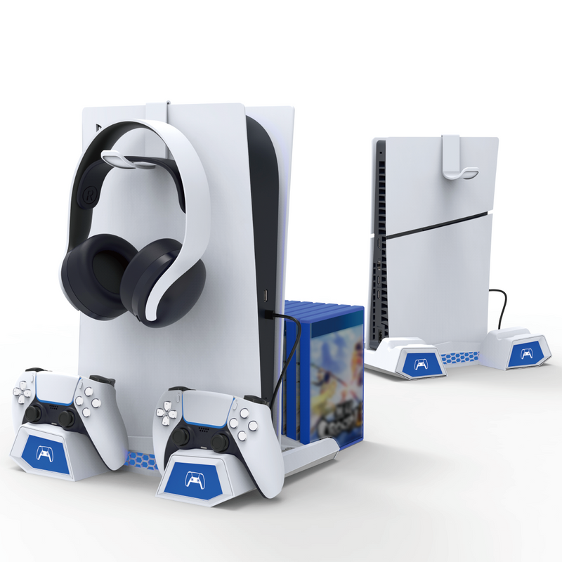 Load image into Gallery viewer, Sony PlayStation PS5 & P5 Slim - All-in-one Multifunctional Dock Charger Station Holder - Polar Tech Australia