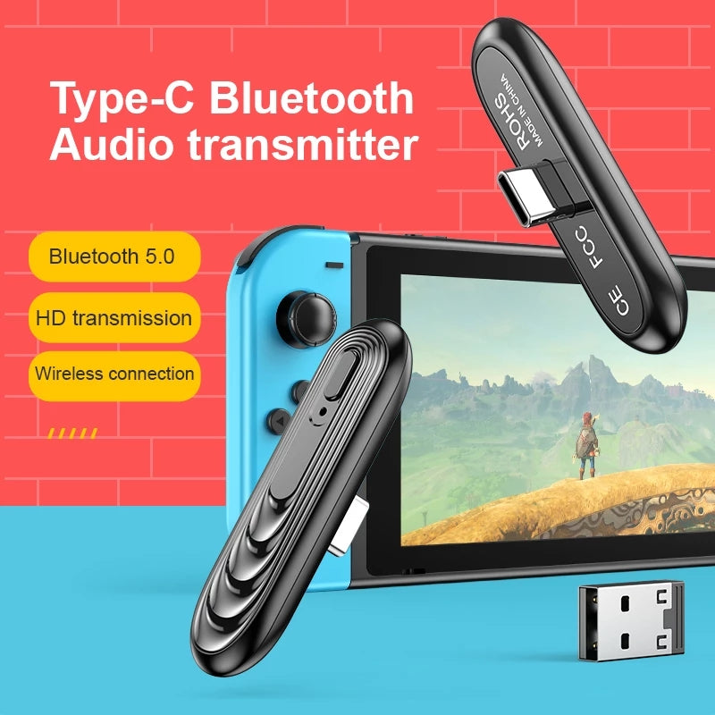 Chargez l'image dans la visionneuse de la galerie, Nintendo Switch Bluetooth V5.0 Audio Transmitter Receiver Wireless Audio Adapter - Polar Tech Australia