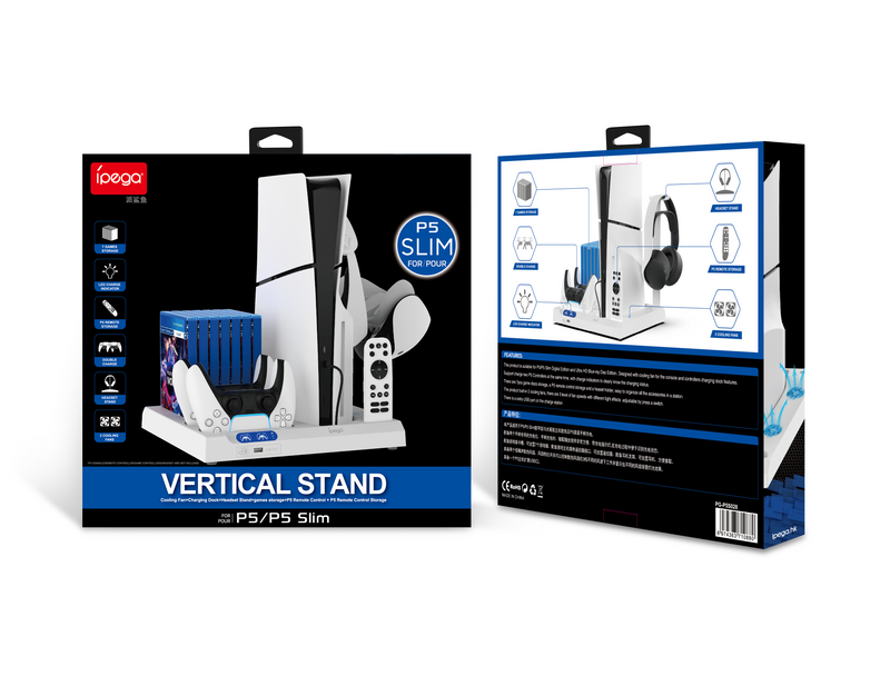 Chargez l'image dans la visionneuse de la galerie, Sony PlayStation P5 Slim & P5 - Multi Functional Dock Station Holder - Polar Tech Australia