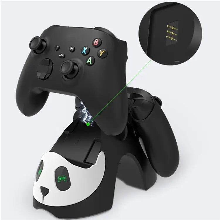 Chargez l'image dans la visionneuse de la galerie, Xbox Controller Charging Station Panda Design Charger Dock with 2 x 1100mAh Battery - Polar Tech Australia