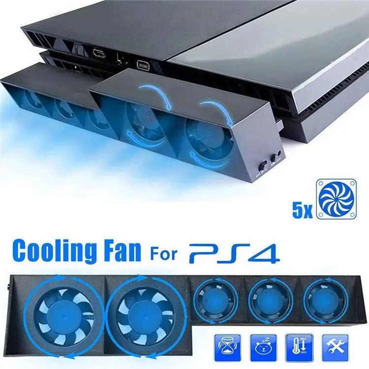 Load image into Gallery viewer, PlaySyation PS4 Gaming Console Plastic Super Cooling Fan with Power Cable - Polar Tech Australia