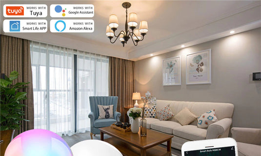 [TUYA Smart Home][E27] RGB LED 10W Light Bulb Wireless Control - Polar Tech Australia