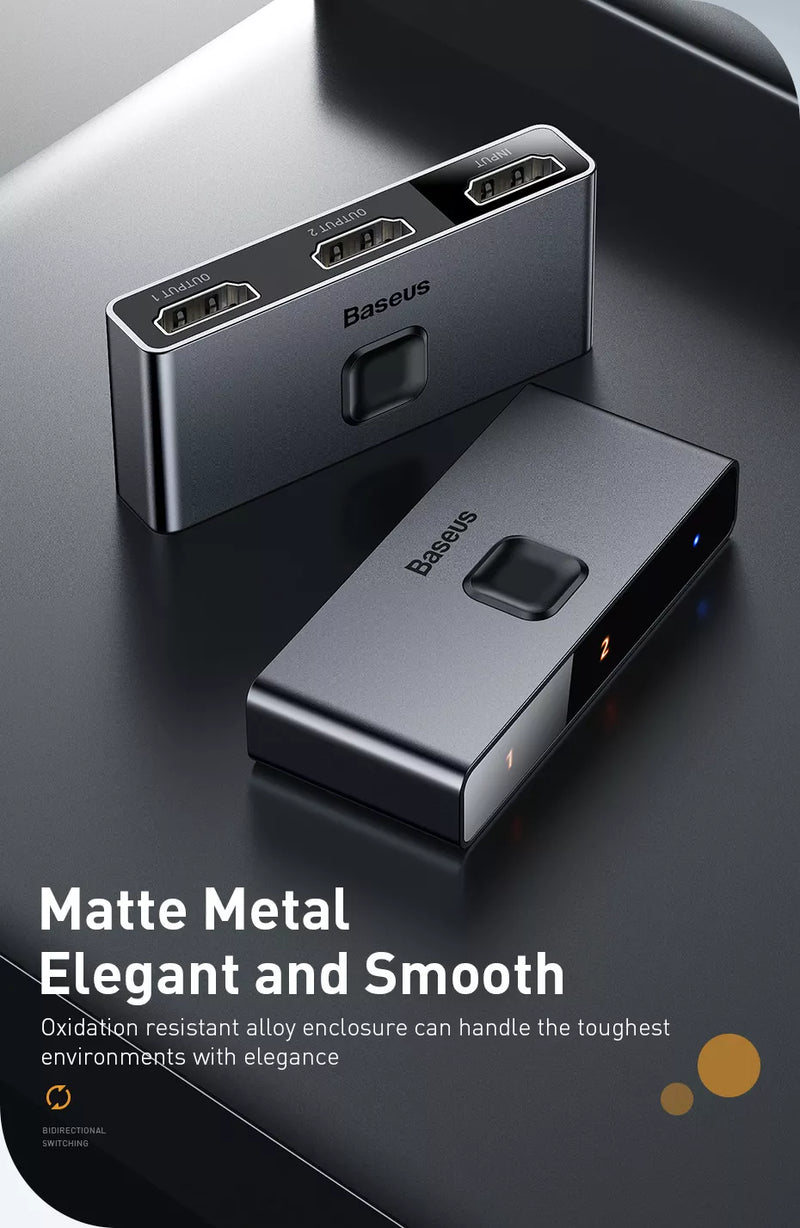 Chargez l'image dans la visionneuse de la galerie, Baseus Matrix 3 Ports HDMI Splitter 4K HD 60Hz (Two-Way Switch) - Polar Tech Australia