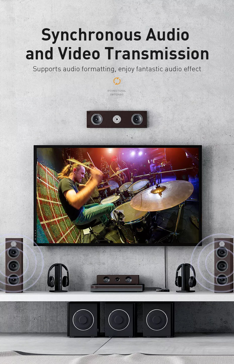 Chargez l'image dans la visionneuse de la galerie, Baseus Matrix 3 Ports HDMI Splitter 4K HD 60Hz (Two-Way Switch) - Polar Tech Australia